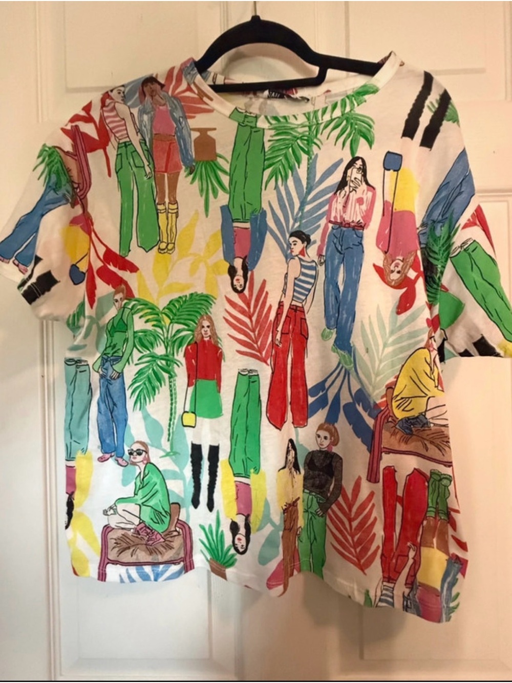 Zara Tropical People Graphic T-shirt